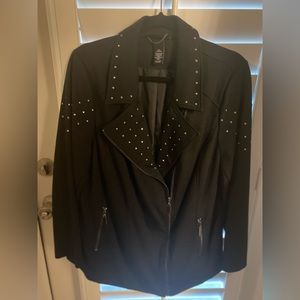 Catherines Black Jean Jacket with Silver Accents